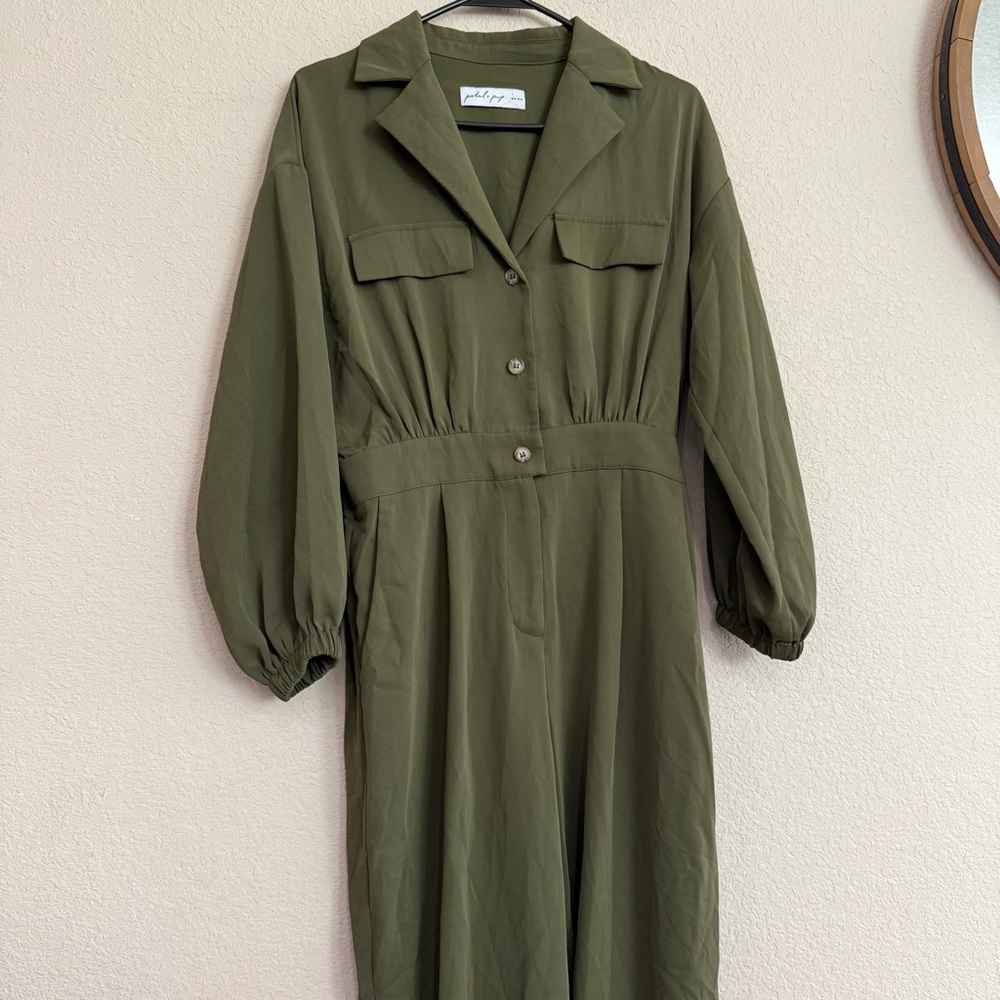 Petal & Pup millie Long Sleeve utility jumpsuit